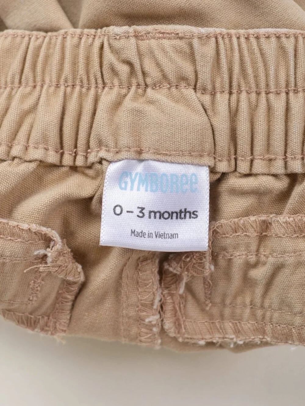 Gymboree Khaki Cotton Nautical Anchor Embroidered Khaki Pants Baby Boy 0 - 3 M